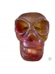 Crâne Antique cristal rouge 1.263kg