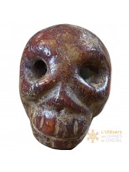 Crâne ancien jade rouge128g