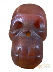Crâne Antique cristal rouge 60g