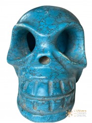Crâne antique turquoise bleu 920g