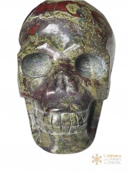 Crâne jaspe vert et rouge1.439kg